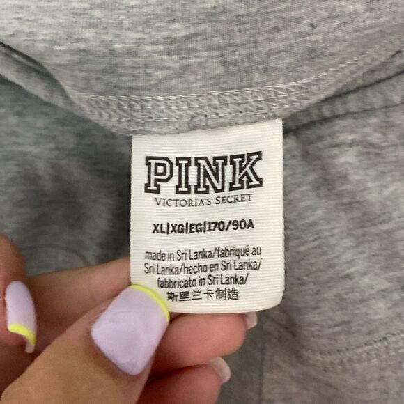 PINK-grey high-waisted twisted waist bike shorts- Size XL - Picture 4 of 6